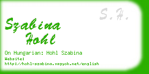 szabina hohl business card